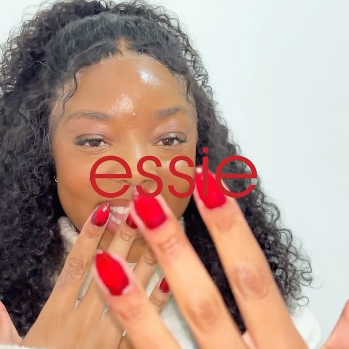 Instagram post by @mwewa.xo for Essie. Caption reads: is this a sign to change careers or is it Essie’s....
