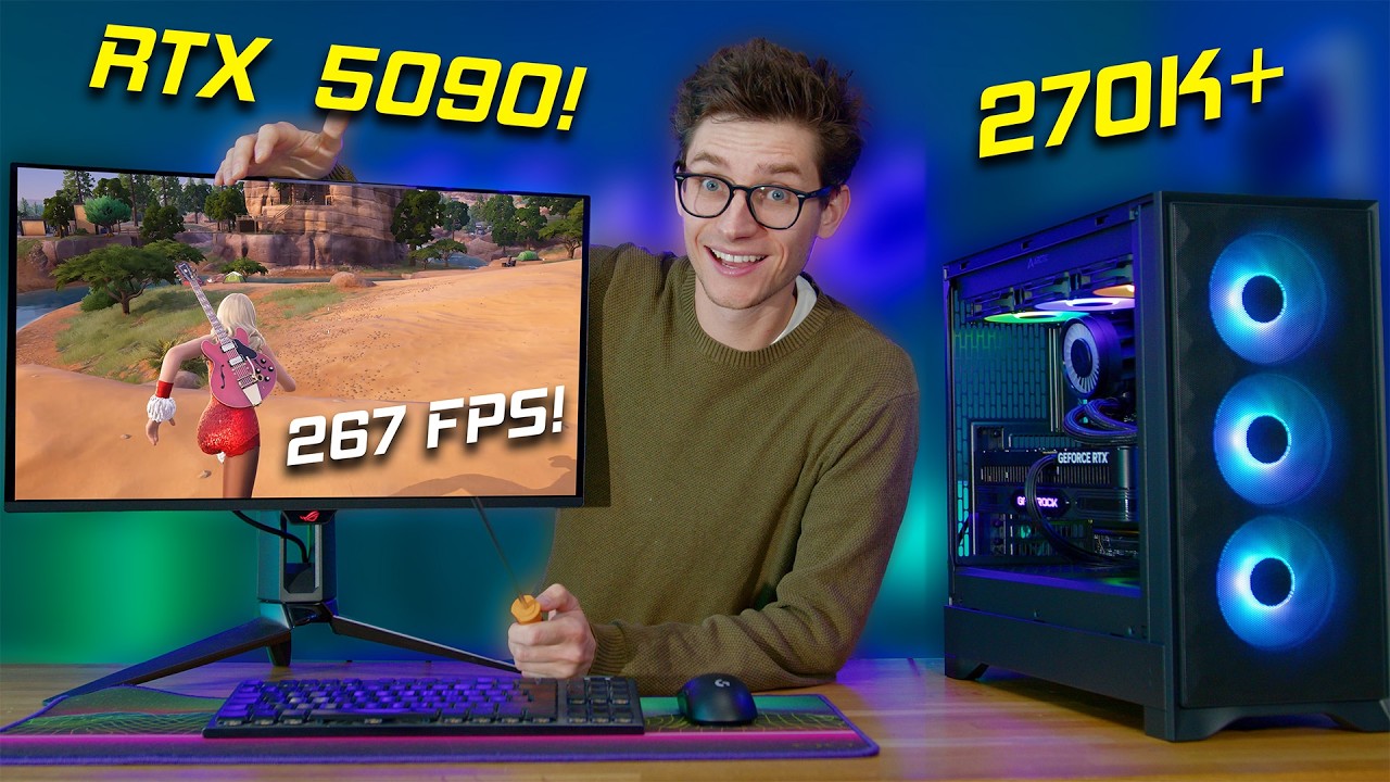 YouTube post by @PcCentric for NZXT. Caption reads: [...] Ultra 7 270K Plus gameplay benchmarks! ⭐....
