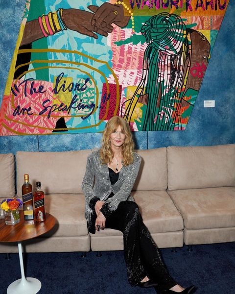 Instagram post by @lauradern for Johnnie Walker US. Caption reads: Last night I officially partnered with....