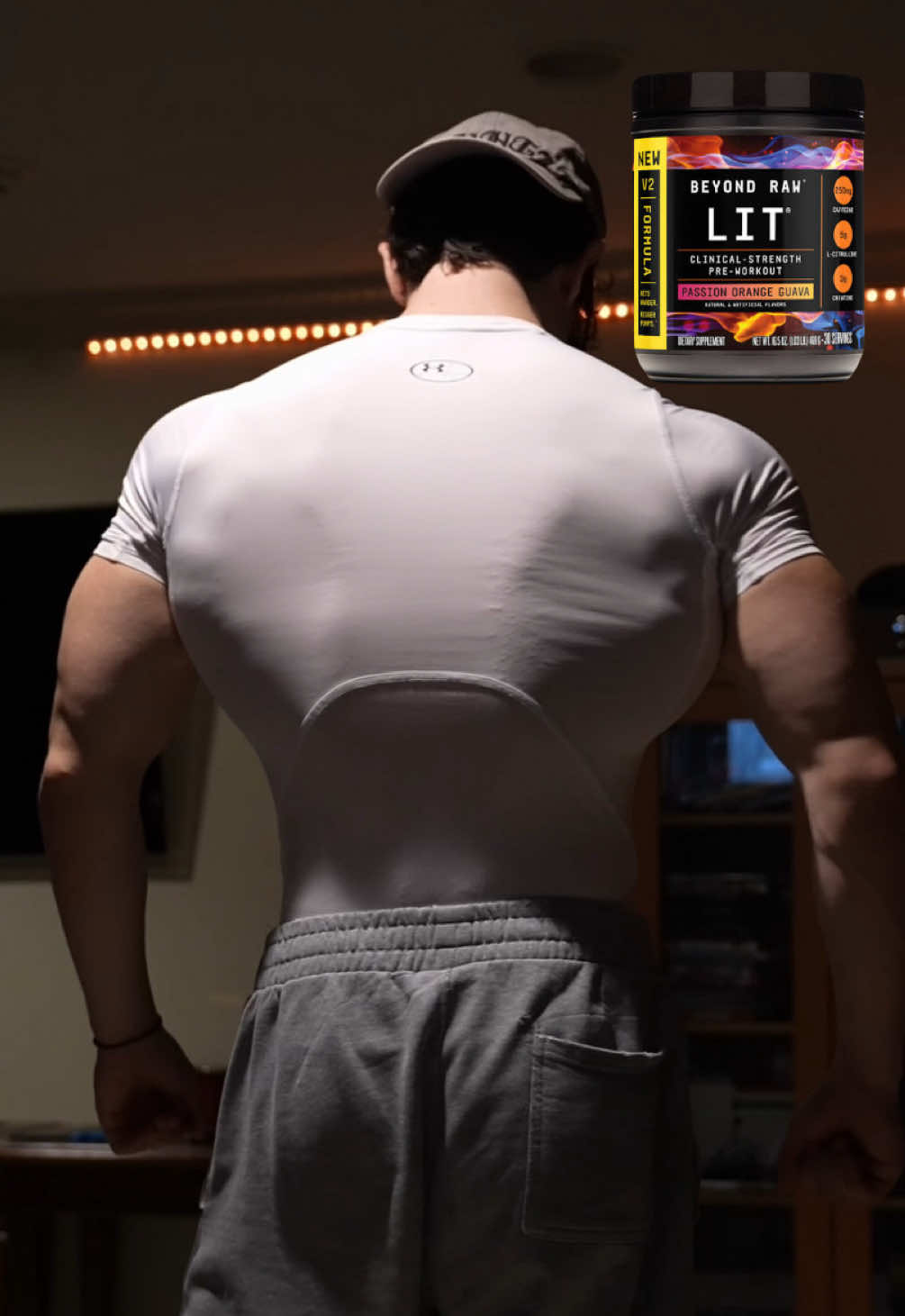 TikTok post by @chris2lean for GNC. Caption reads: how to grow wings 🪽  fueled by @GNC Live Well....