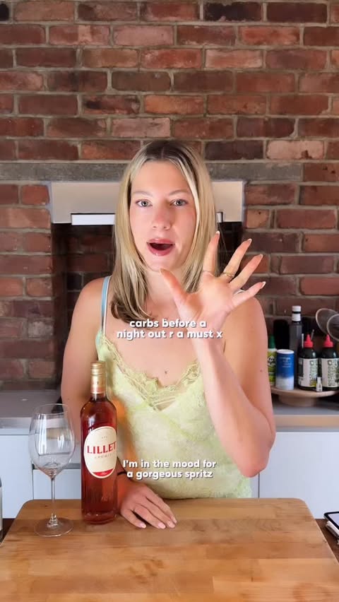 Instagram post by @cripandip for Lillet. Caption reads: [...] and the most gorgeous of carbs !!! a @lillet....