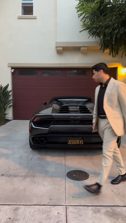 Instagram post by @jesserevs_ for Lamborghini. Caption reads: Night out with the @lamborghini 
.
.
.
.
.
#foryou....