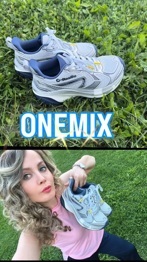 Instagram post by @mael_and_merlin for Onemix. Caption reads: My dream job….more ONEMIX shoes 🤩🤩🤩❤️❤️❤️....