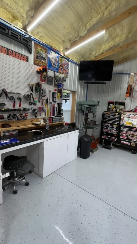 Instagram post by @chris_sandersz28 for Nitrous Outlet. Caption reads: Garage is done@for this year! Will finish up the....