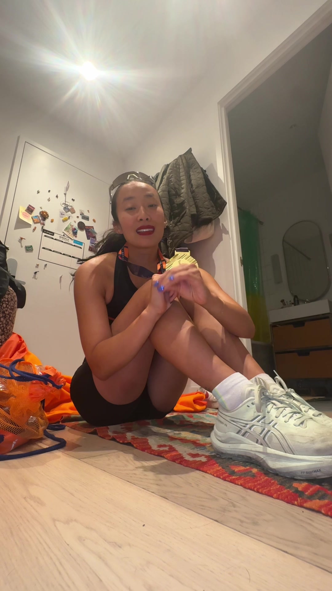 TikTok post by @nadyaokamoto for Bombas. Caption reads: [...] for 21% off your first order @Bombas....