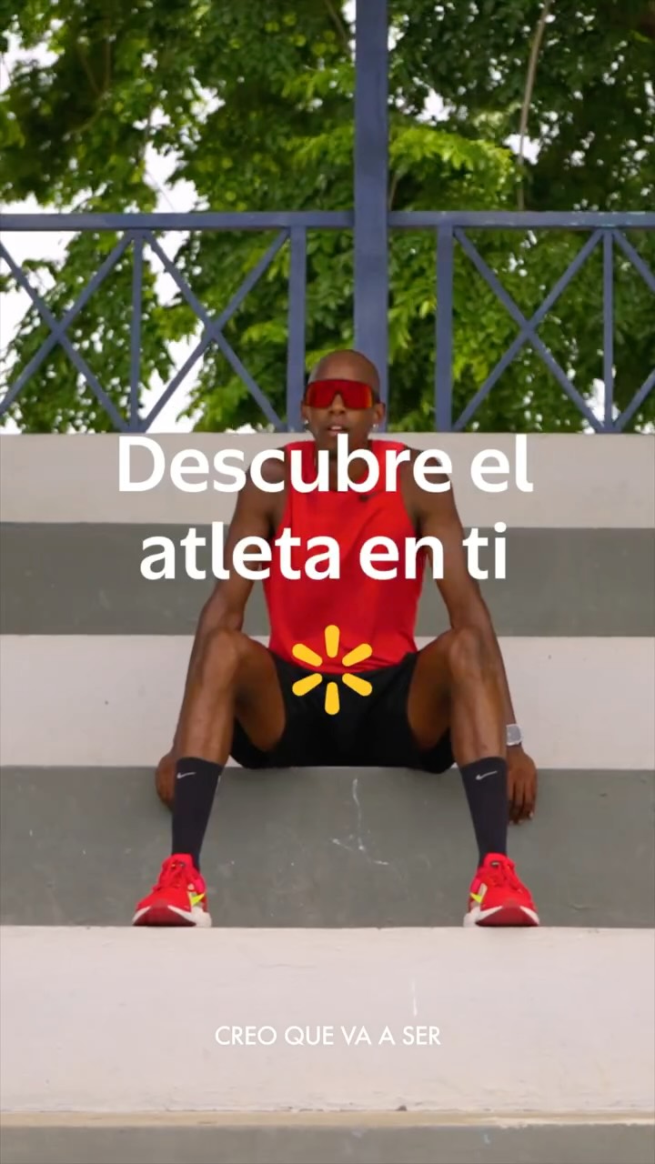 Instagram post by @luisjohighjump for Walmartpr. Caption reads: El primer paso para salir del sedentarismo está en....