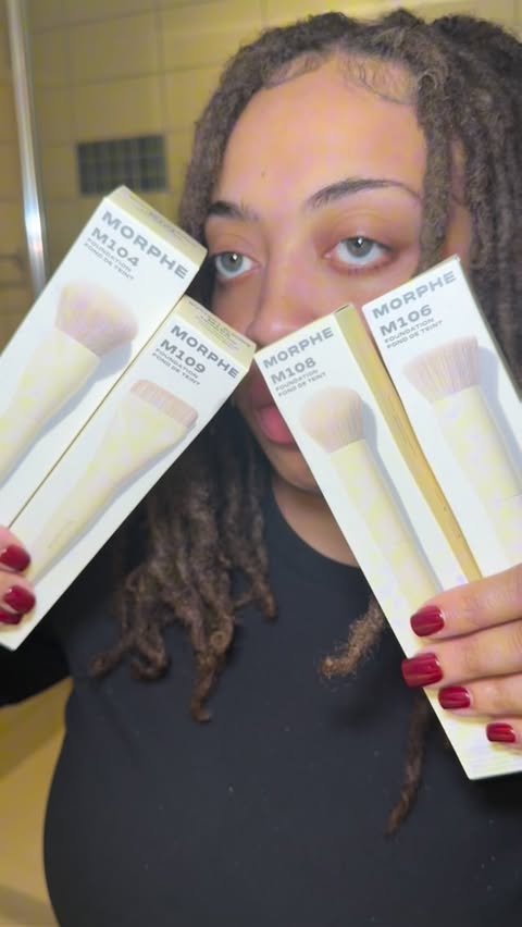 Instagram post by @madechinajay for Morphe. Caption reads: Love this Butter Blend Set 🧈 🤍 ad @morphebrushes....