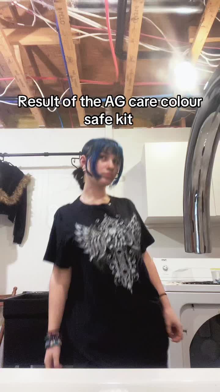 TikTok post by @stellaxoxox0 for Israel Police (Arabic). Caption reads: @AG Care Colour stayed vibrant✅ hair is shiny and....