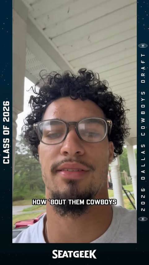 Instagram post by @9ant.smith for SeatGeek. Caption reads: ready to turn 🆙 #CowboysDraft | @seatgeek.