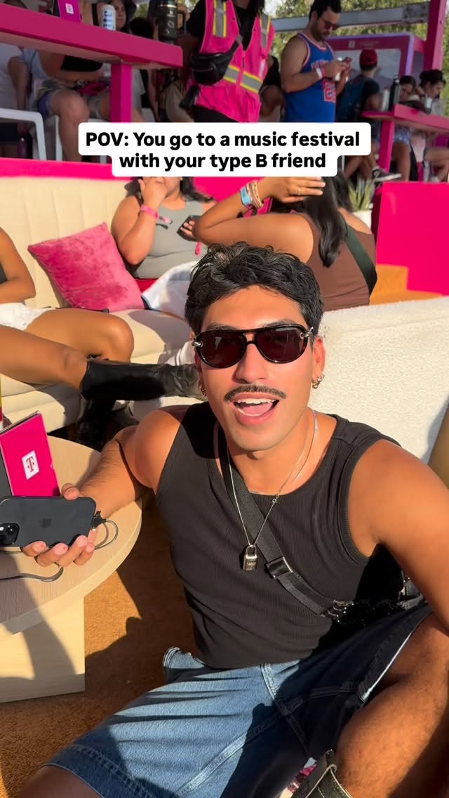 Instagram post by @ricotaquito for T-Mobile. Caption reads: I can be as type B as I want with service as good....