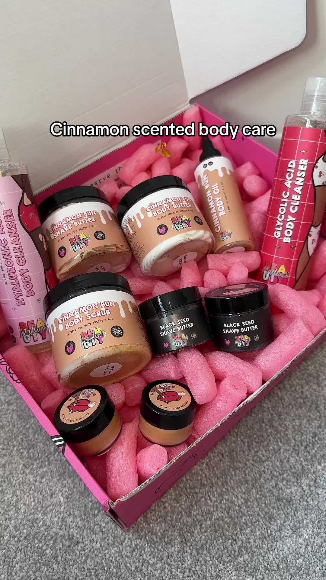 TikTok post by @james.holtt for mallowsbeauty. Caption reads: Calling all cinnamon bun lovers… get your hands on....