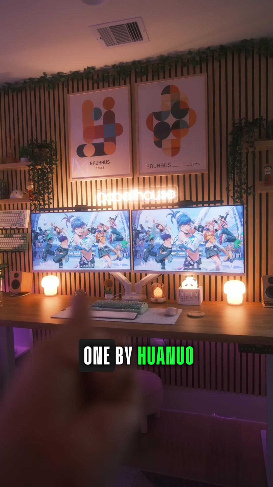 TikTok post by @cabellhouse for HUANUO. Caption reads: POV: You upgrade your setup once with @HUANUO …....