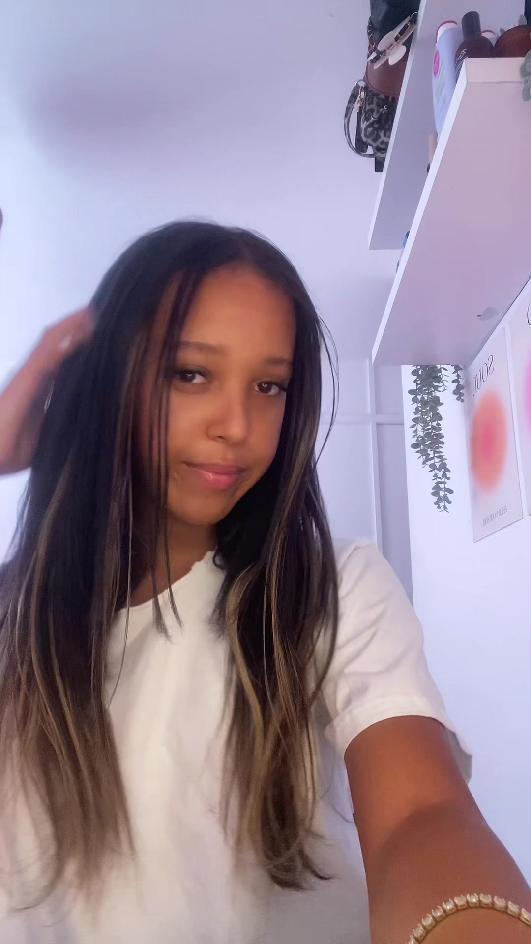 TikTok post by @aleshaaitkens for Laavoo Hair (official). Caption reads: #transition #hairextensions @Laavoohair_official.