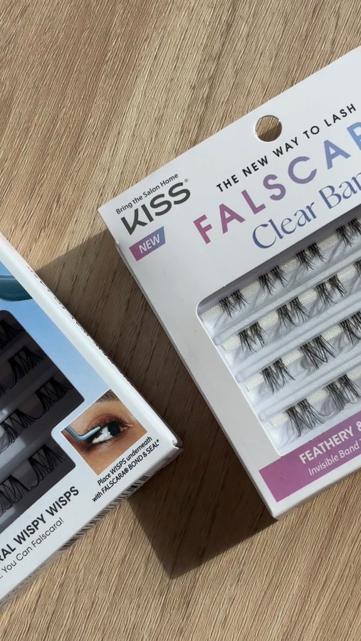 Instagram post by @natvnk for Falscara. Caption reads: [...] extension look in under 5 minutes! @falscara....