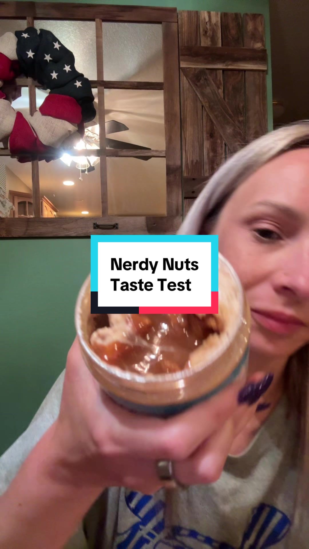TikTok post by @roseleecrystalsandpearls for Nerdy Nuts. Caption reads: @Nerdy Nuts Shop taste test! Churro [...].