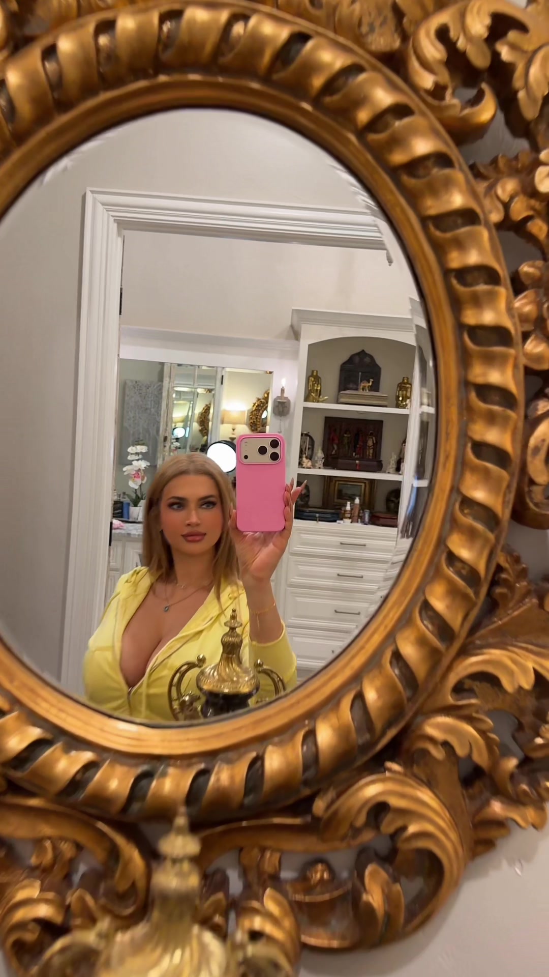 TikTok post by @theonlyone7771 for ORNARTO. Caption reads: Phone case from @ORNARTO US  ˚˖𓍢🌷✧🩷˚.🎀⋆.