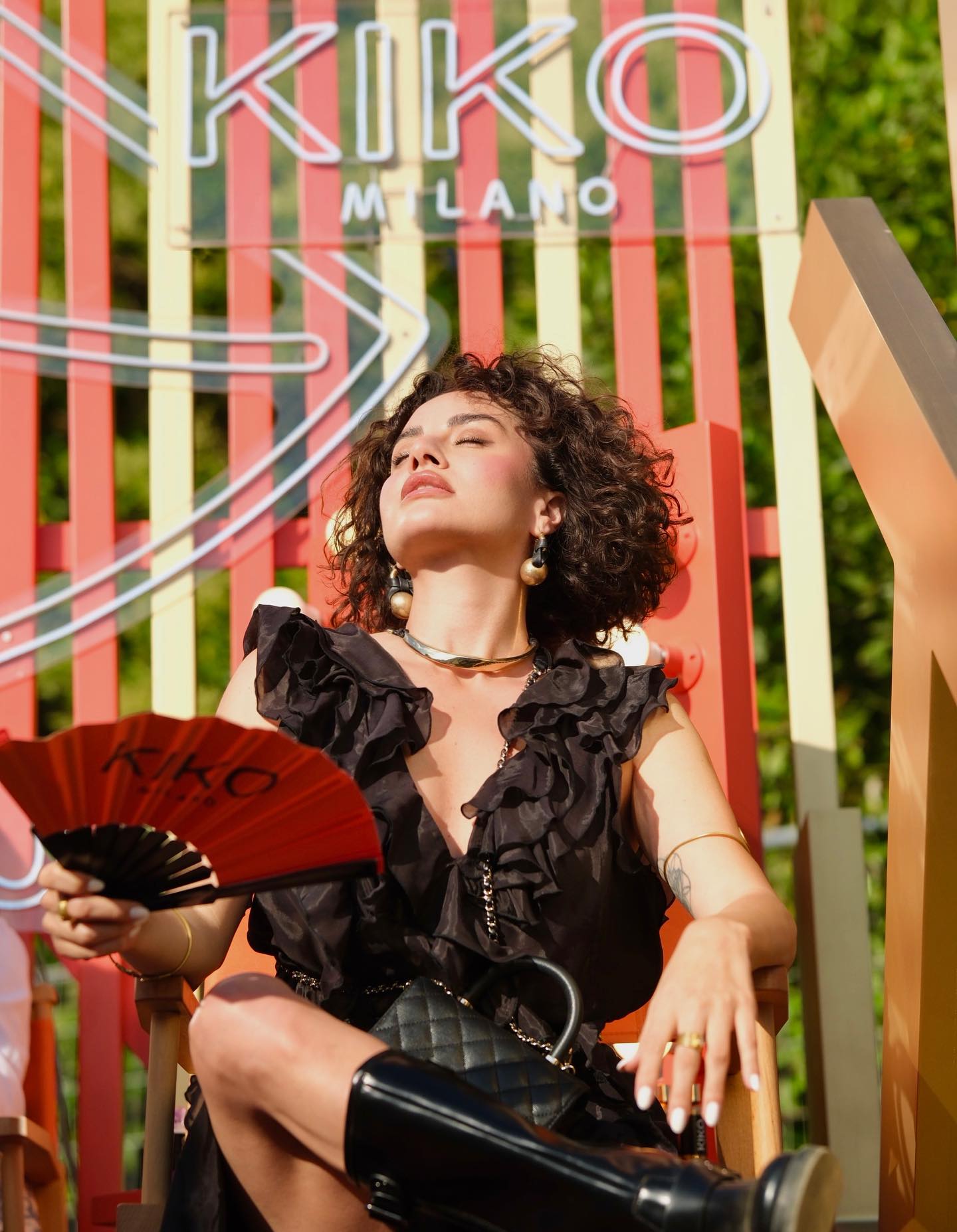 Instagram post by @eliftokdemir for KIKO Milano. Caption reads: Elegance in the breeze, freedom in the....