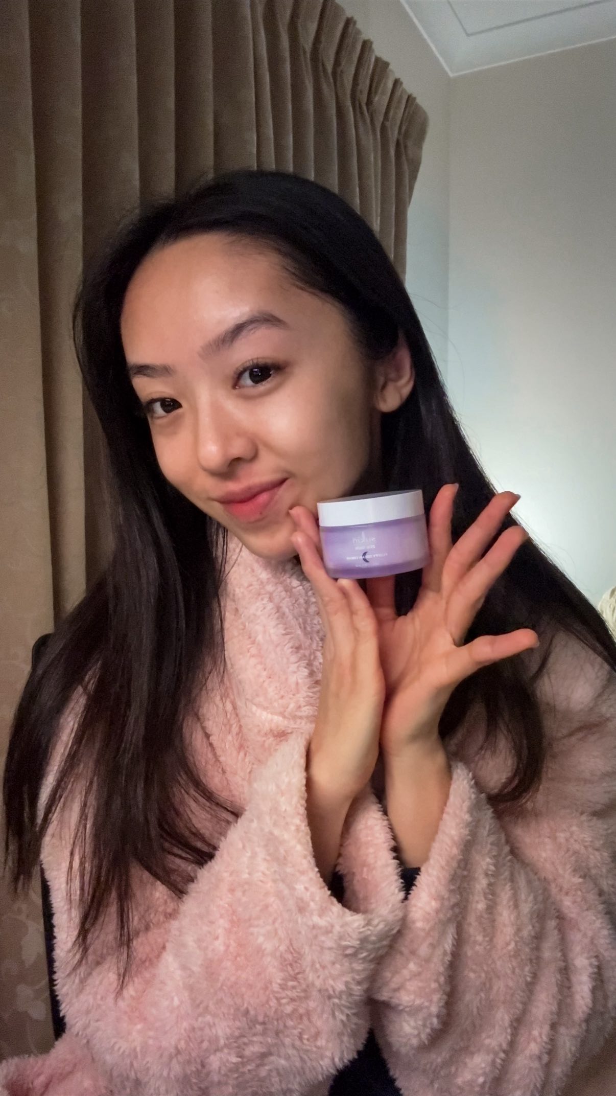 Instagram post by @tiffanys.album for Sukin Natural Skincare. Caption reads: 😴✨ PM routine of a med student - get un-ready....