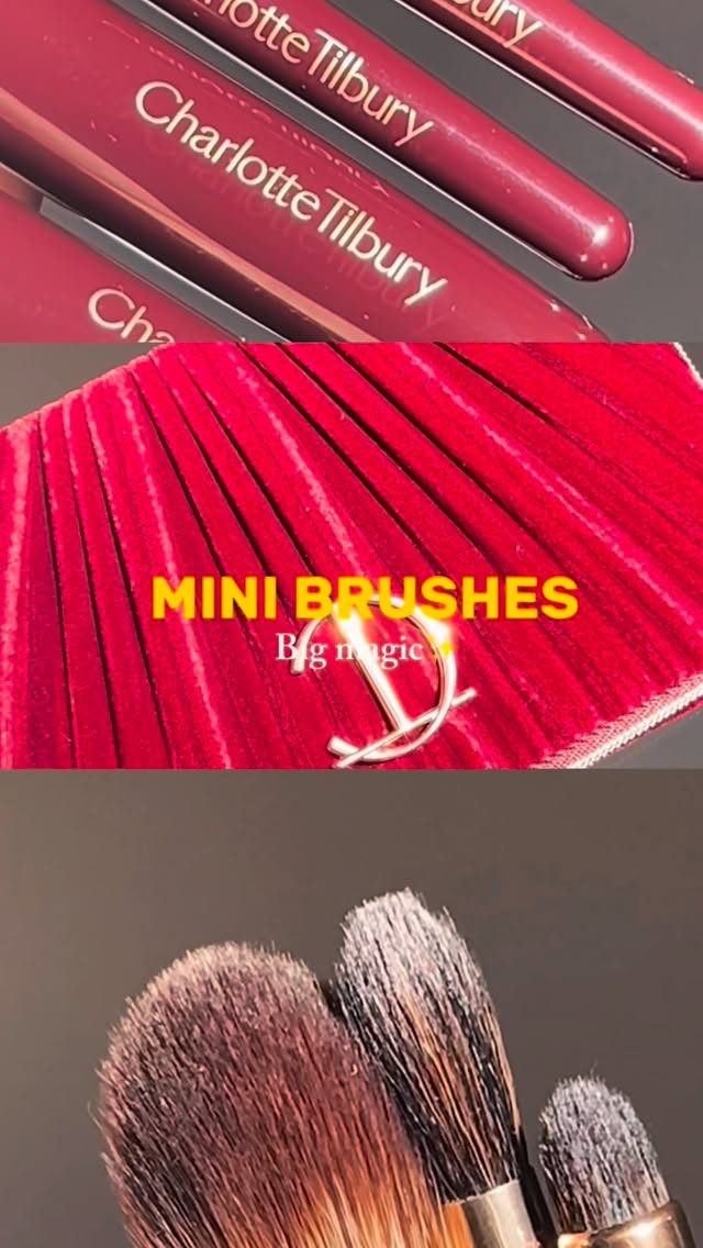 Instagram post by @beautybrains91 for Influenster. Caption reads: ✨ The Charlotte Tilbury Mini Brush Set....