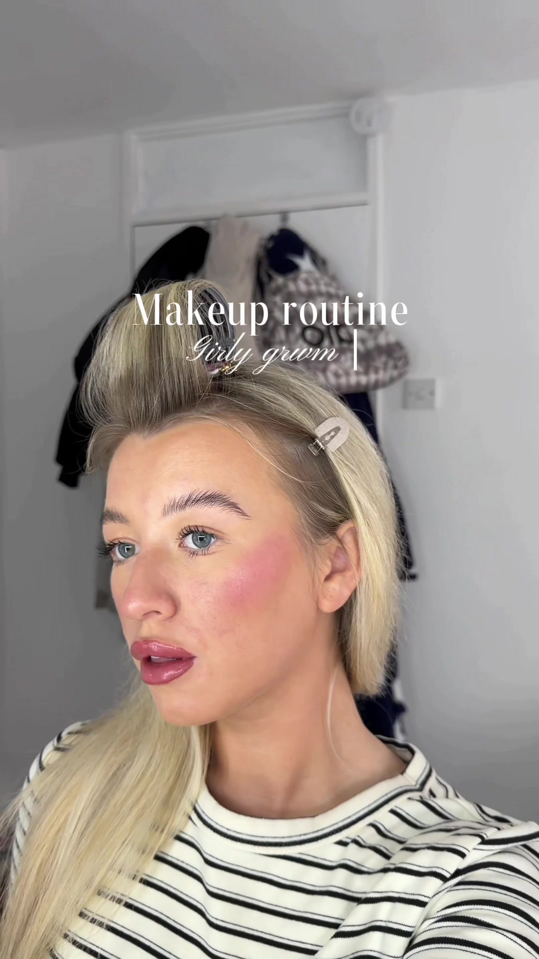 TikTok post by @leahmaddocks2 for Rhode. Caption reads: [...] @Laura Mercier @Clomaná @Rare Beauty @RHODE....