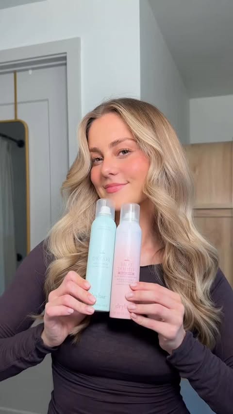 Instagram post by @alexandralharaldsson for Drybar. Caption reads: [...] up on my fave duo for 50% off from....