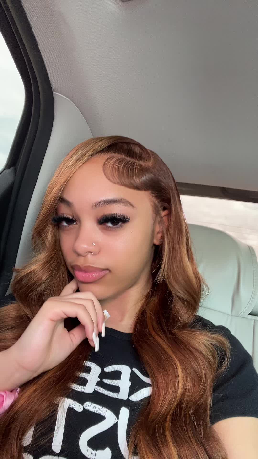 TikTok post by @bbraelynj for Pizazz Hair. Caption reads: #13x6 #fyp #pizazzhair @Pizazz Hair Shop....