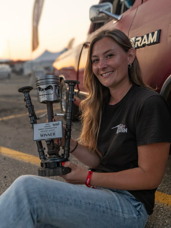 Instagram post by @merganevans for Dodge. Caption reads: [...] to the Roadkill Nights Grudge Match by Dodge....