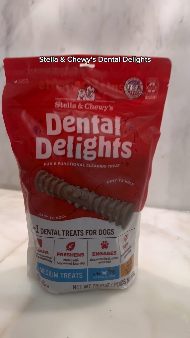 Instagram post by @dash_and_furrious for Stella & Chewy's. Caption reads: #ad Thank goodness for @stellaandchewys Dental....