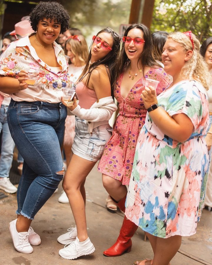 Instagram post by @raynakingdenver for Hampton Water Wine. Caption reads: Celebrated the @hamptonwater Rose Summer Tour this....