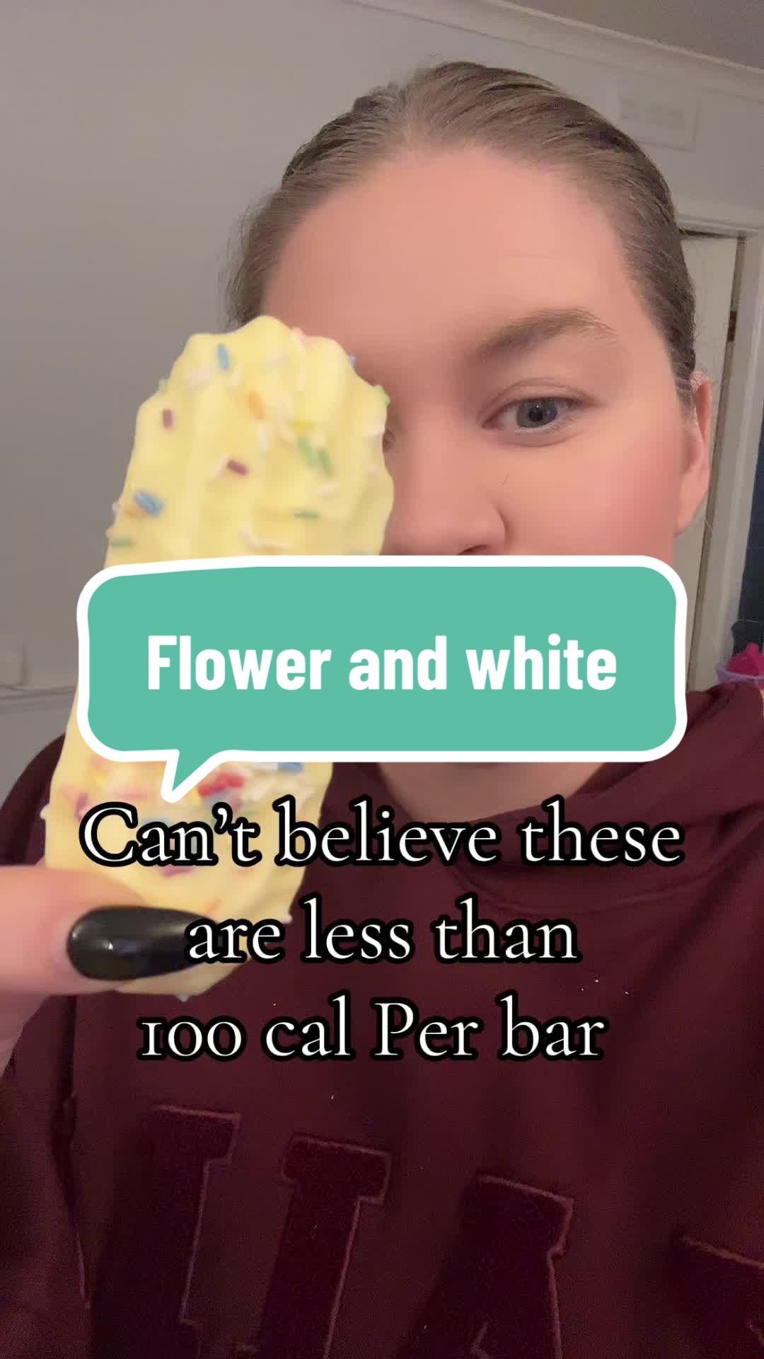 TikTok post by @lifewithmeand2 for Flower & White. Caption reads: [...] #meringue #lowcal #treat @Flower & White.
