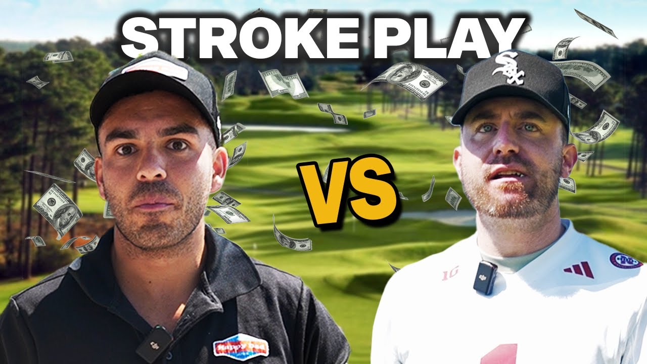 YouTube post by @FullSendGolf for Full Send. Caption reads: Kyle Forgeard Plays Bob Menery for FULL SEND....