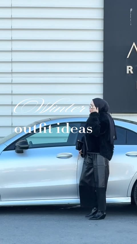 Instagram post by @rimelaskina for Imannoor. Caption reads: winter outfit ideas w/ @imannoor ✨ 

#reklam.