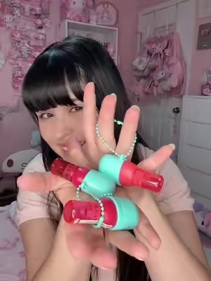 TikTok post by @niki.loza for I’M MEME. Caption reads: [...] #lipstain #kbeauty #longlasting #immeme.
