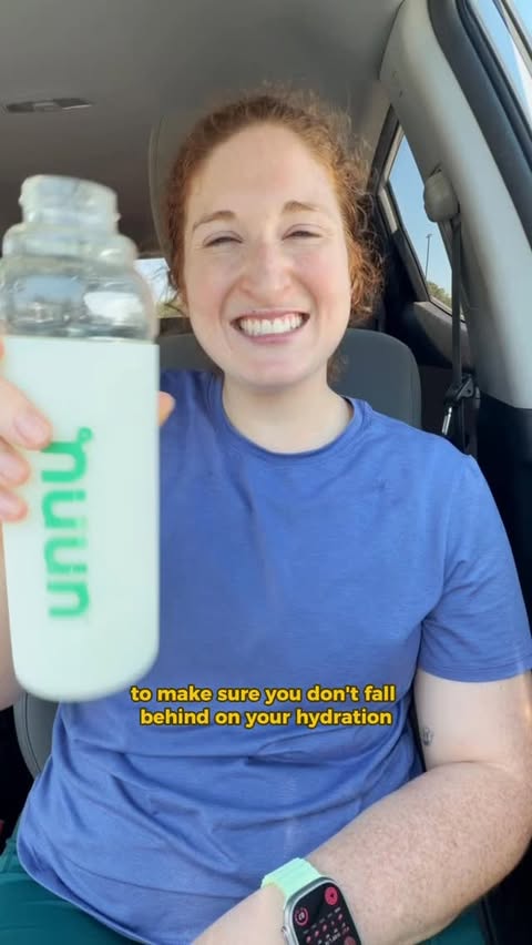 Instagram post by @yourrunningbff for Nuun Hydration. Caption reads: 10 miles ✅ Rehydrate with @nuunhydration ✅....
