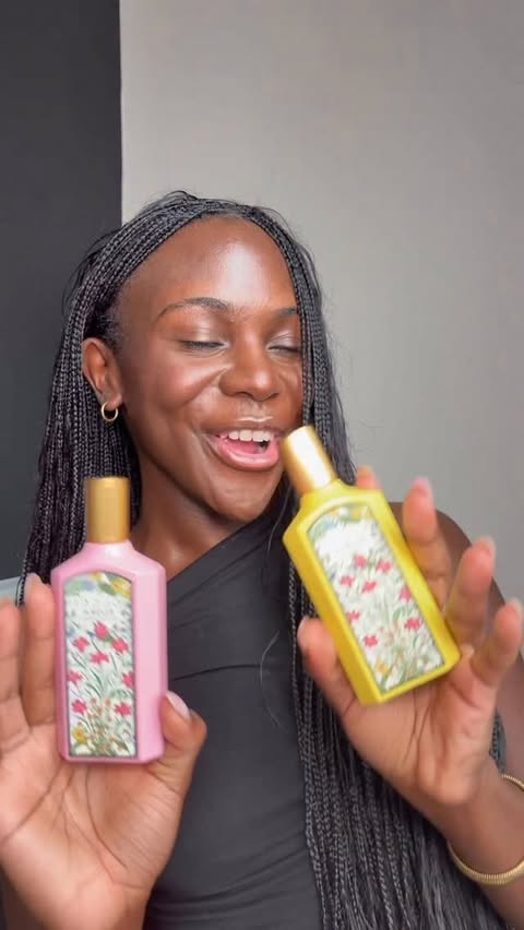 Instagram post by @sayessence for GUCCI. Caption reads: Put me in Gucci #ad #gucci #guccibeauty....