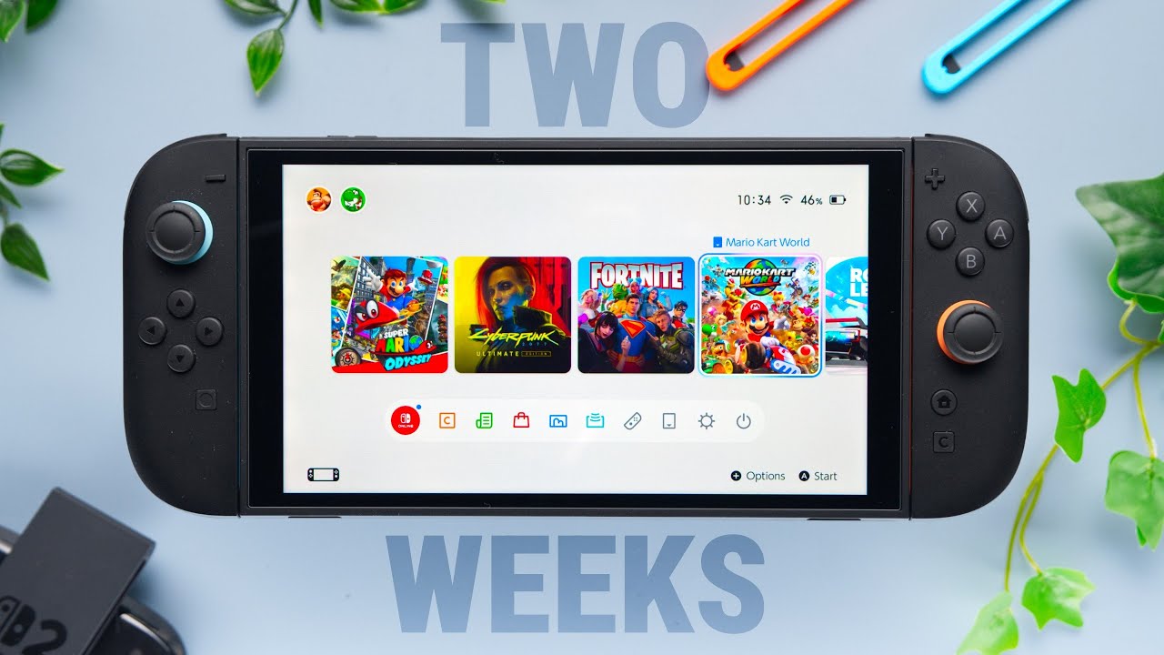 YouTube post by @PeteMatheson for MagBak. Caption reads: 2 Weeks with Switch 2: Worth It?.