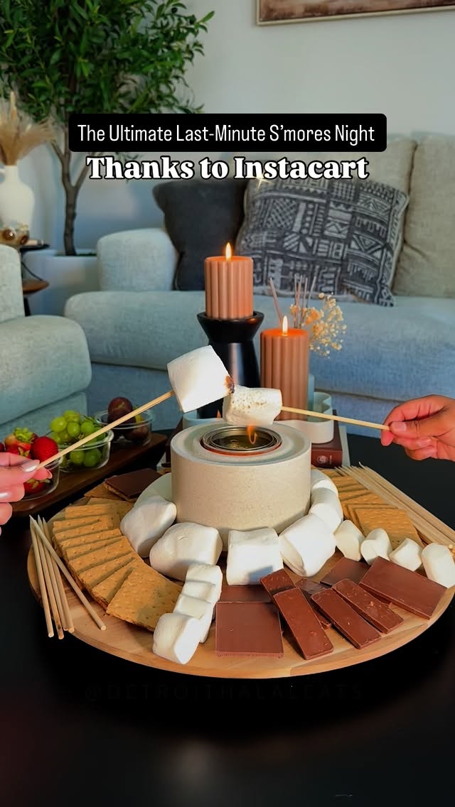 Instagram post by @detroithalaleats for Instacart. Caption reads: ✨ S’mores night made simple! ✨

When you’re....