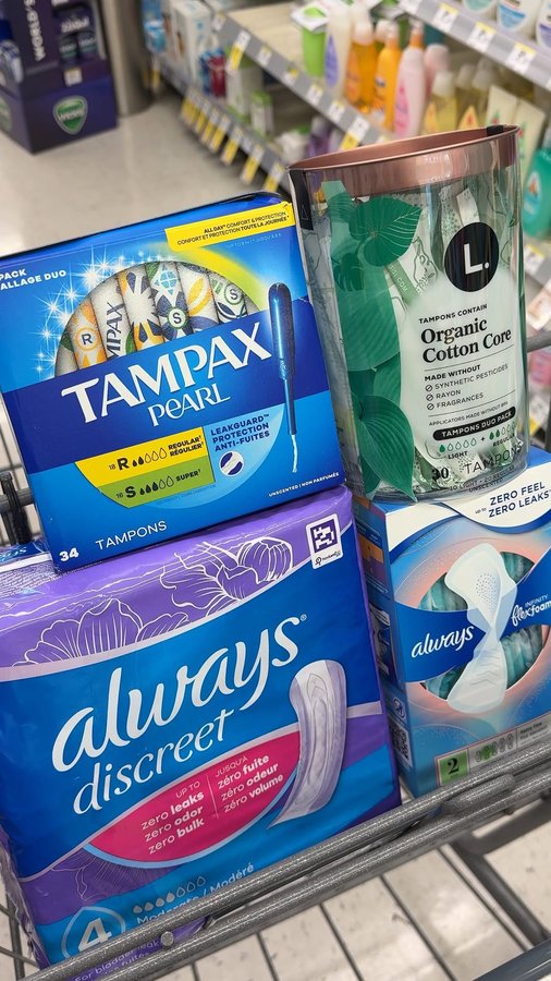 Instagram post by @couponingwithtina for Always. Caption reads: #PGFEM_ad This @always_brand Walgreens deal is too....