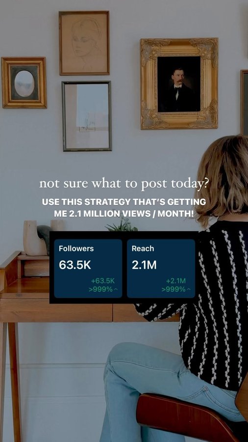 Instagram post by @ouiwegirl for Later. Caption reads: Copy my strategy 👇🏼

Not sure what to post....