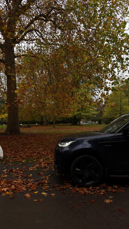 Instagram post by @marino_katsouris for boohooMAN. Caption reads: Autumn runs hit different 🍂 wearing....