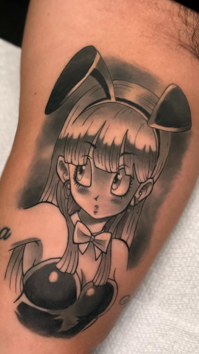 Instagram post by @epicgamerink for Eternal Ink. Caption reads: Bulma Bunny healed 🩵🐰

📍456 Suffolk ave,....