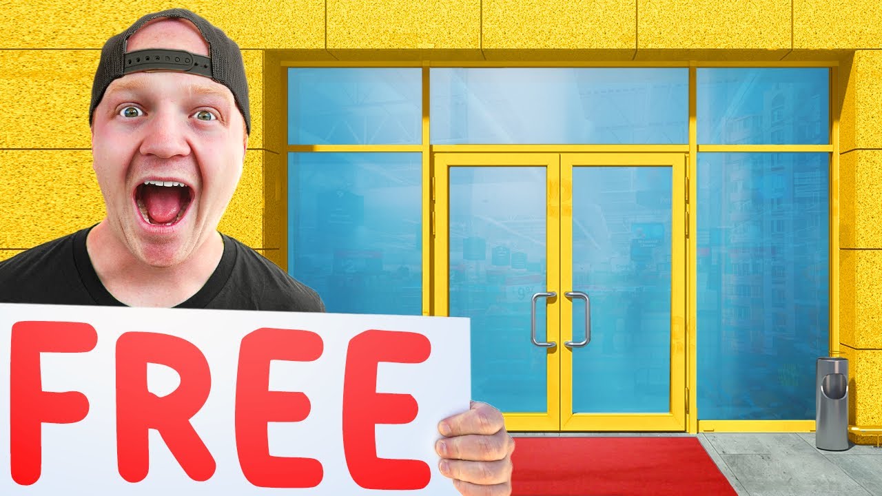 YouTube post by @Unspeakable for Bang Energy. Caption reads: $1 vs $1,000,000 Free Store!.