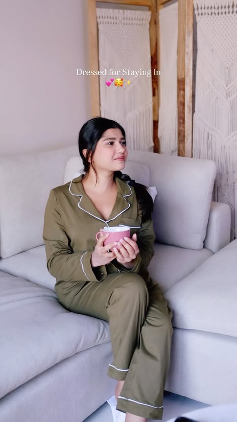 Instagram post by @nawfanurie for LUVLETTE. Caption reads: [...] of Staying In, wearing the comfiest....