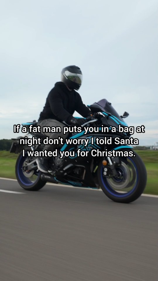 Instagram post by @chance2ride for ABS Fairings. Caption reads: Just make sure he's wearing red and is not named....