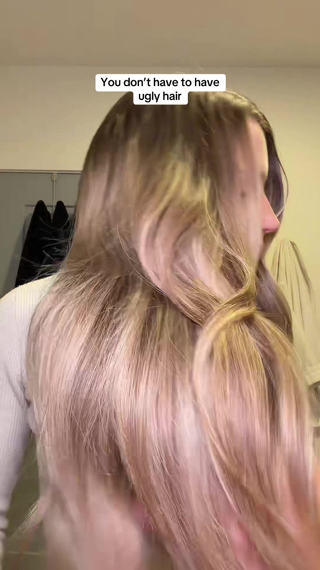 TikTok post by @katesullivanx for Color Wow Hair. Caption reads: [...] #hair #haircare #hairtok #dryhair @Color Wow....