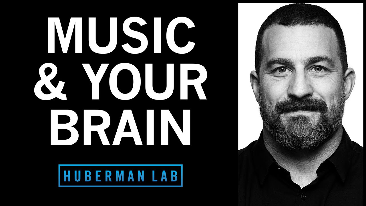 YouTube post by @hubermanlab for InsideTracker. Caption reads: How to Use Music to Boost Motivation, Mood &....