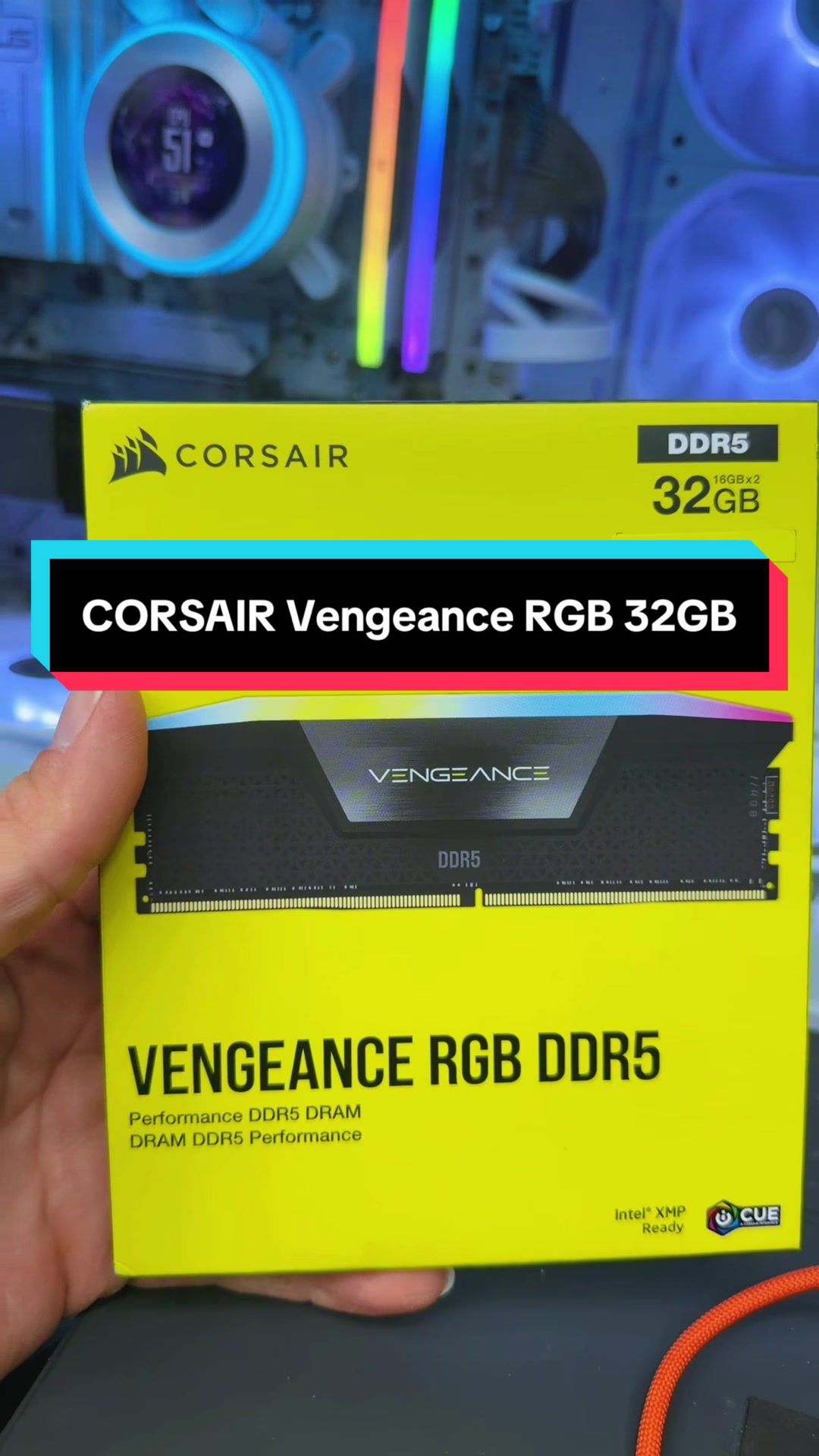 TikTok post by @hardwick606 for Newegg. Caption reads: #gaming #pcgaming #ram #pcbuild #sale @Newegg,....