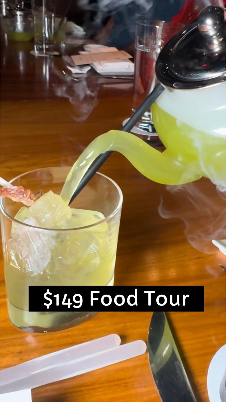 Instagram post by @vegasstarfish for MGM Resorts. Caption reads: This $149 Lip Smacking Foodie Tour ....