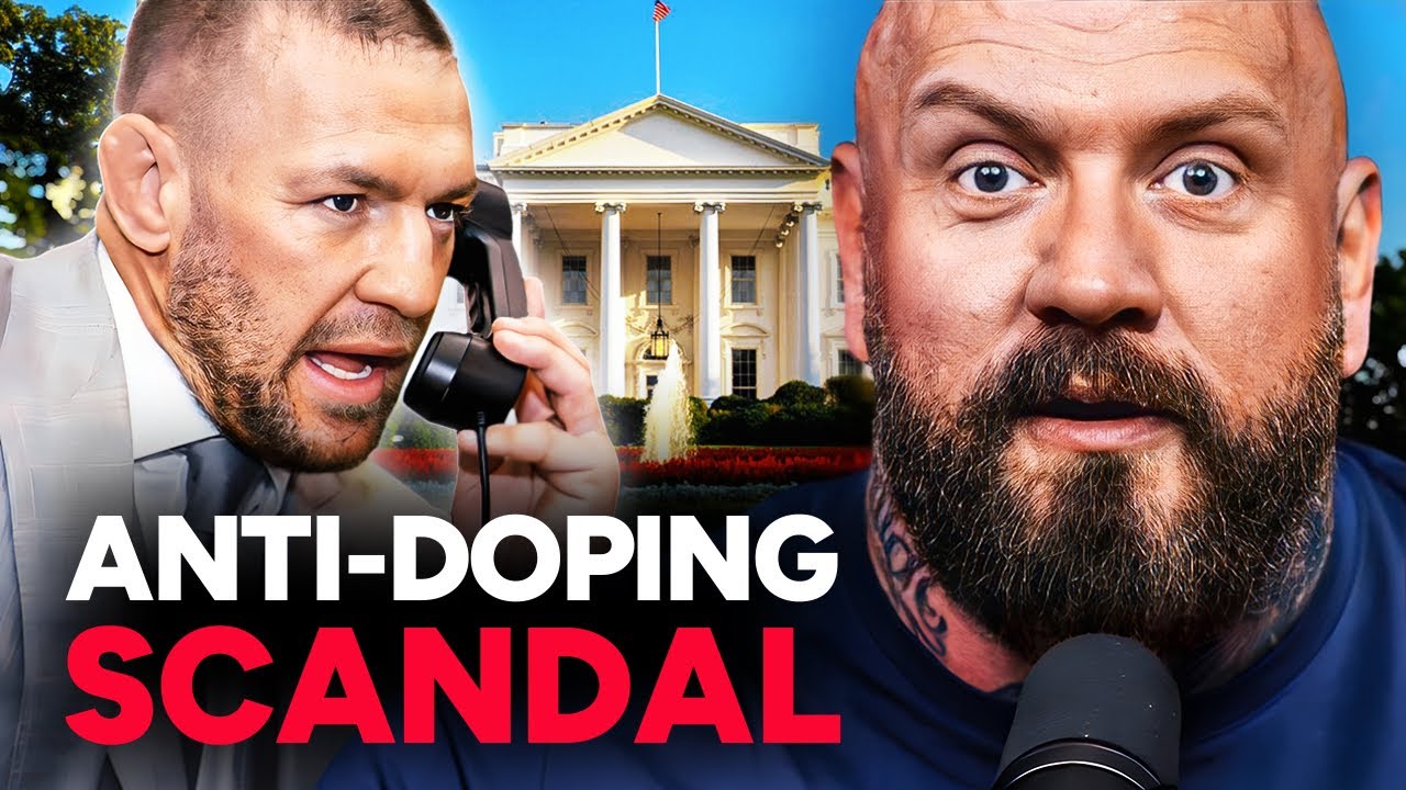 YouTube post by @paingamepodcast for True Classic. Caption reads: McGregor BANNED for 18 Months - Return set for UFC....