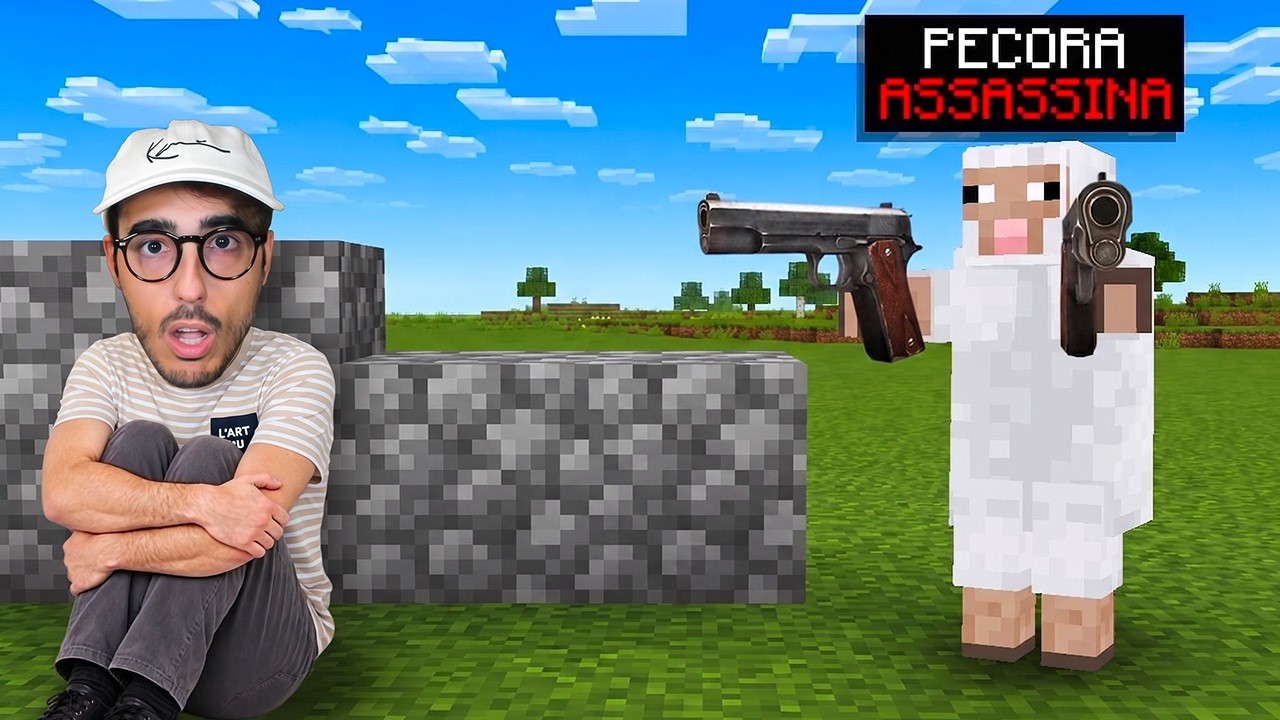 YouTube post by @tpoc for CurseForge. Caption reads: MINECRAFT animals have GONE INSANE!!.